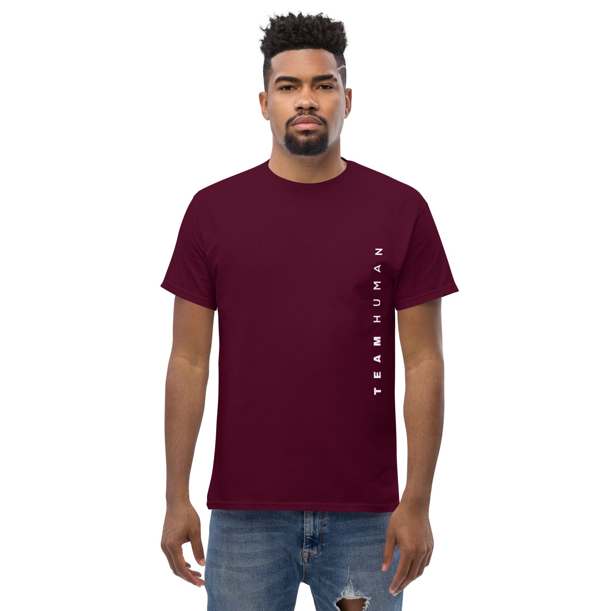 Maroon t hotsell shirt for men