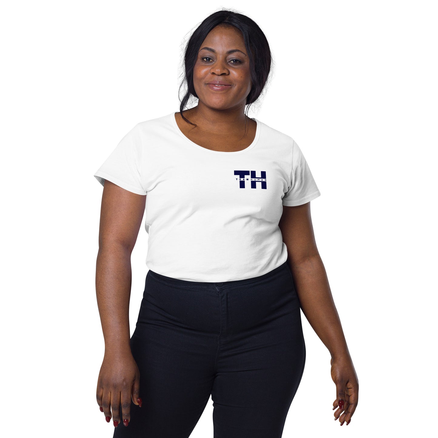 The Women’s Round Neck Tee (White+Navy Special Edition)